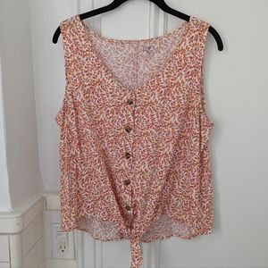 LOFT Outlet Tie Front Tank Top